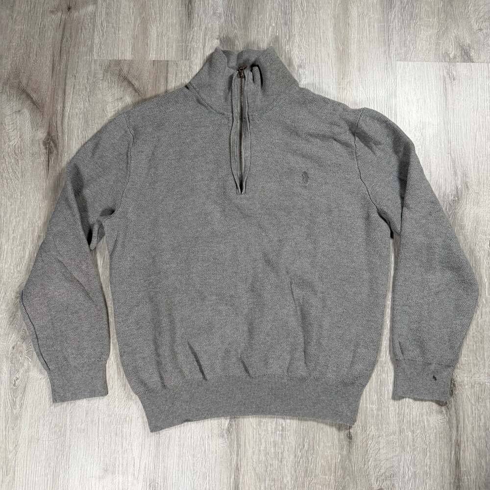 Polo Ralph Lauren Men's Pima Cotton Quarter-Zip Sweater Large